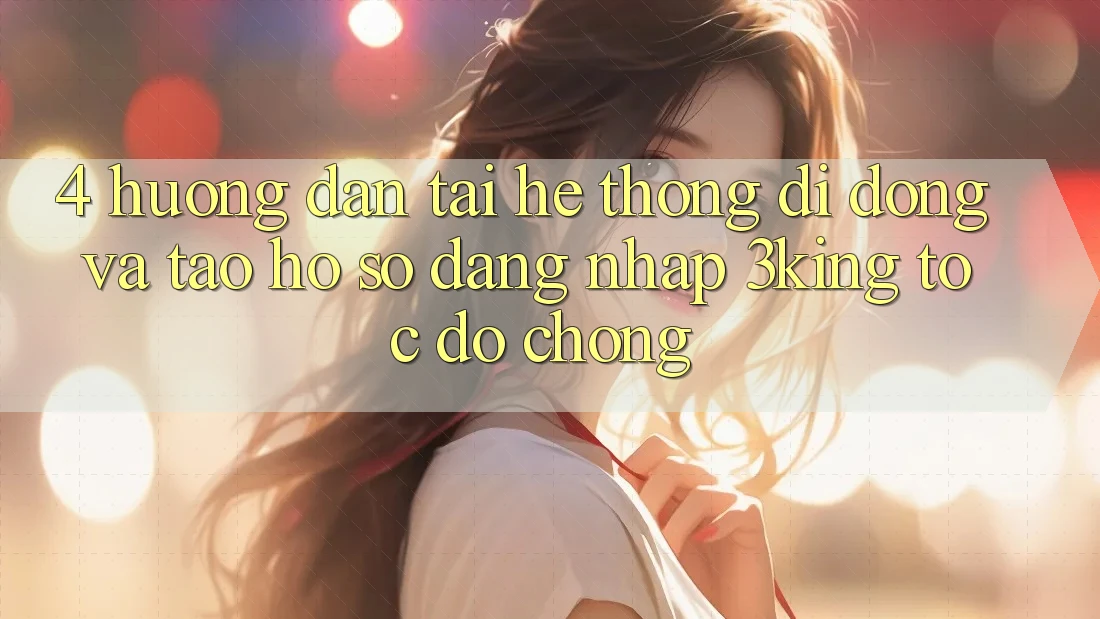 4. Hướng Dẫn Tải Hệ thống di động Và Tạo hồ sơ, Đăng Nhập 3king Tốc độ Chóng