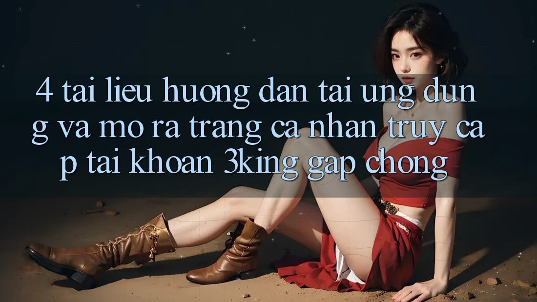 4. Tài liệu hướng dẫn Tải Ứng dụng Và Mở ra trang cá nhân, Truy cập tài khoản 3king Gấp Chóng