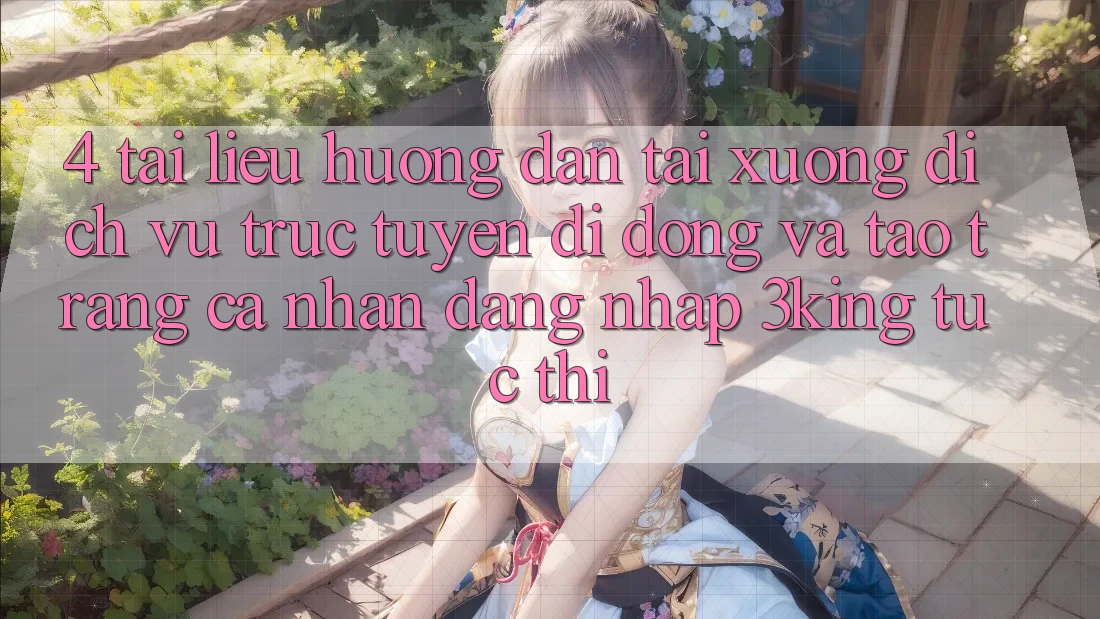 4. Tài liệu hướng dẫn Tải xuống Dịch vụ trực tuyến di động Và Tạo trang cá nhân, Đăng Nhập 3king Tức thì