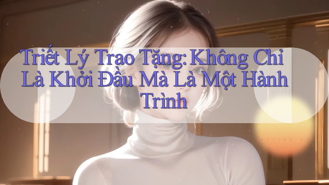 Triết Lý Trao Tặng: Không Chỉ Là Khởi Đầu Mà Là Một Hành Trình